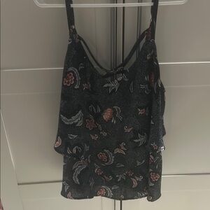 Torrid Black Asymmetrical Ruffled Camisole